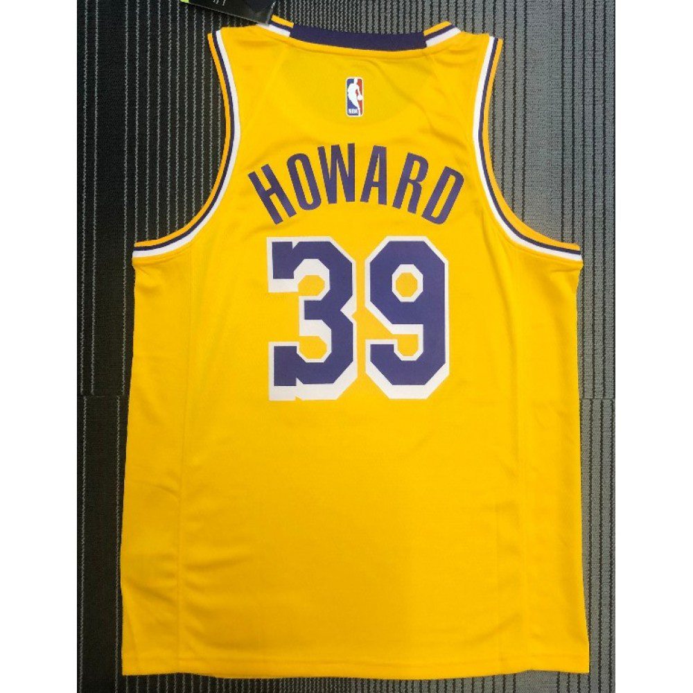 Men's Los Angeles Lakers Dwight Howard #39 Gold Swingman NBA Jersey - Icon Edition-Pro Kit Vault | Brand New 26/27 Sports Jerseys